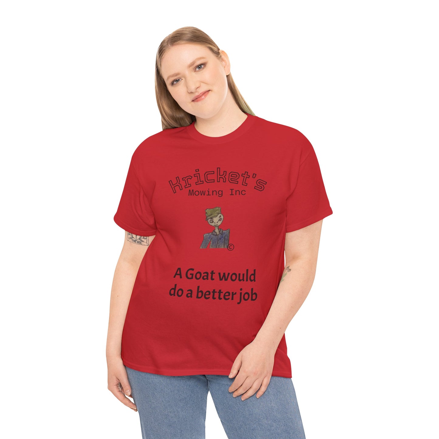 Unisex Heavy Cotton Tee Kricket's Mowing Inc