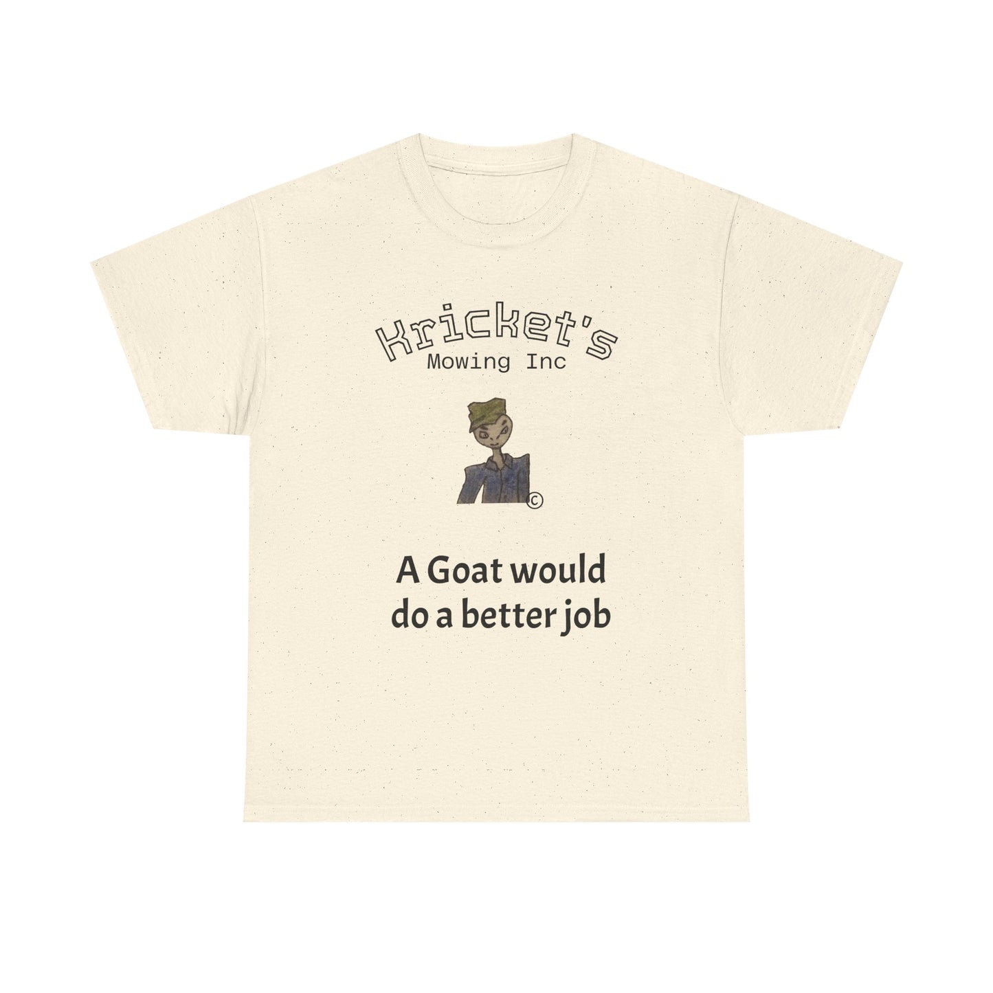 Unisex Heavy Cotton Tee Kricket's Mowing Inc