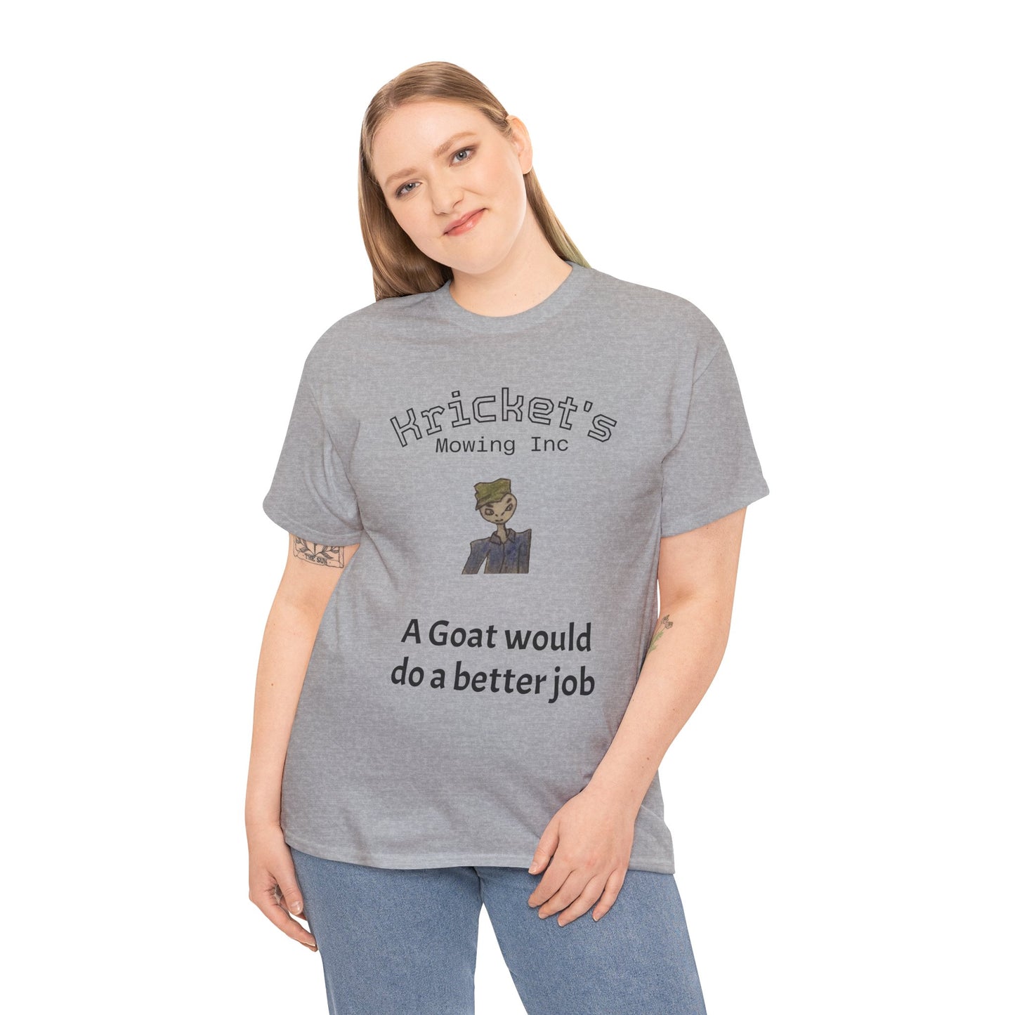 Unisex Heavy Cotton Tee Kricket's Mowing Inc