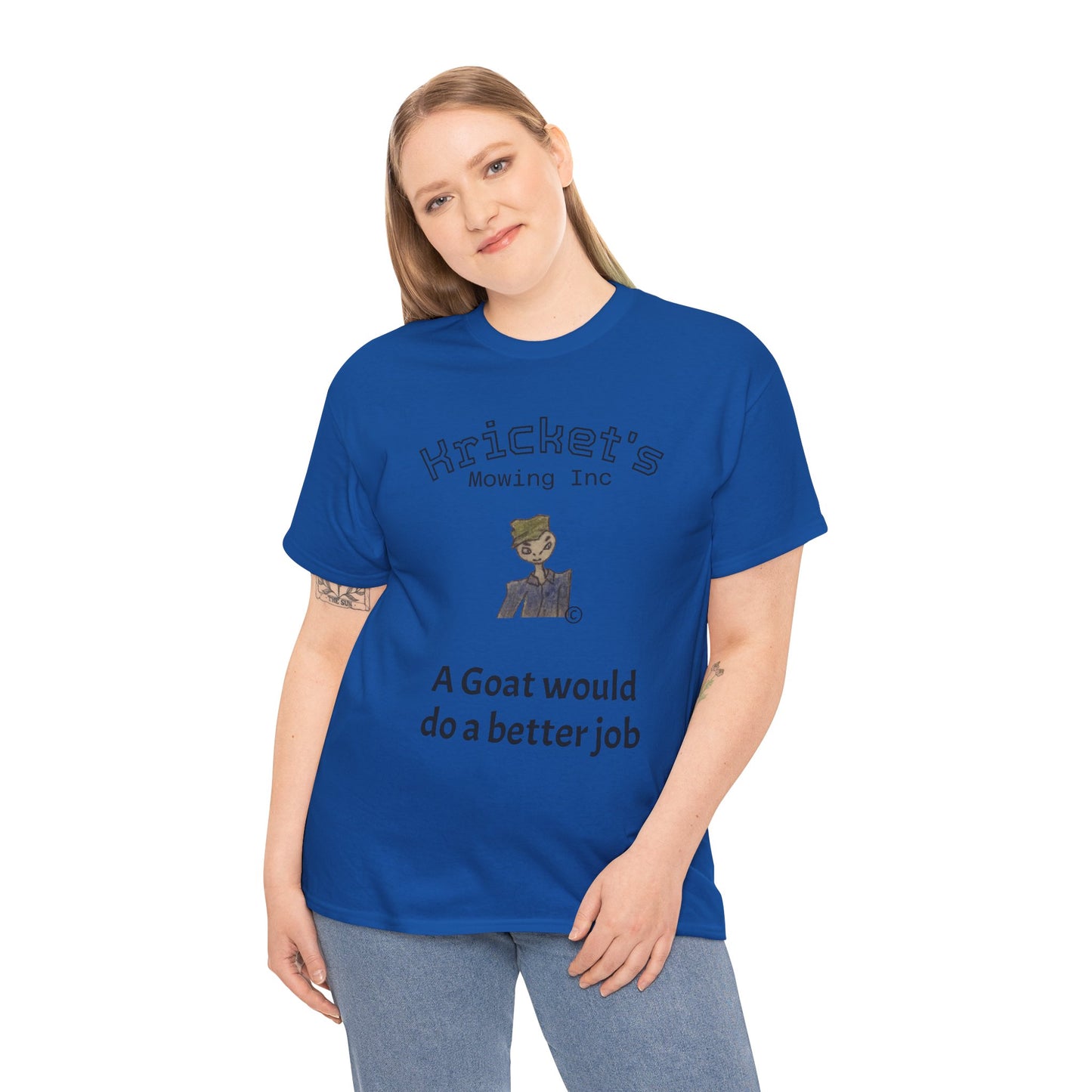 Unisex Heavy Cotton Tee Kricket's Mowing Inc