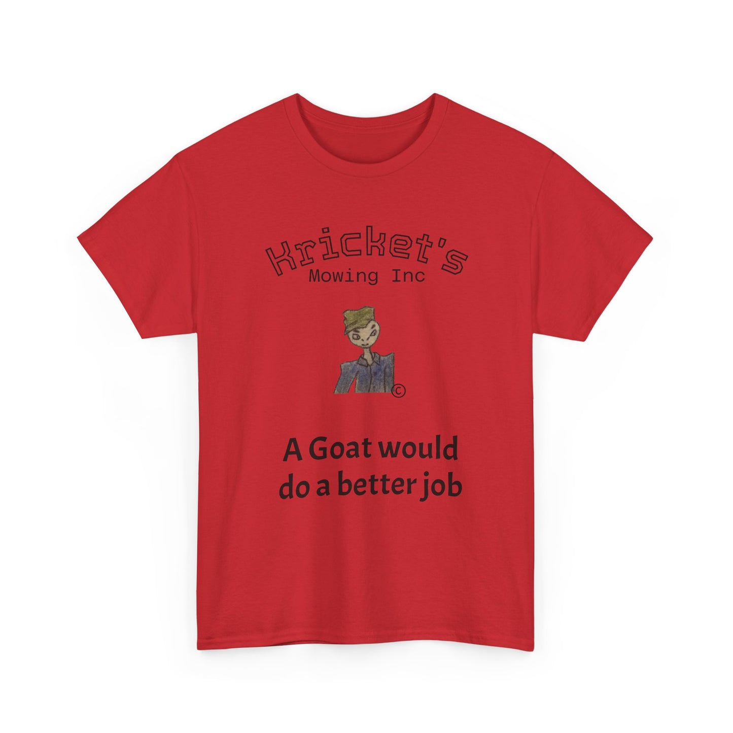 Unisex Heavy Cotton Tee Kricket's Mowing Inc