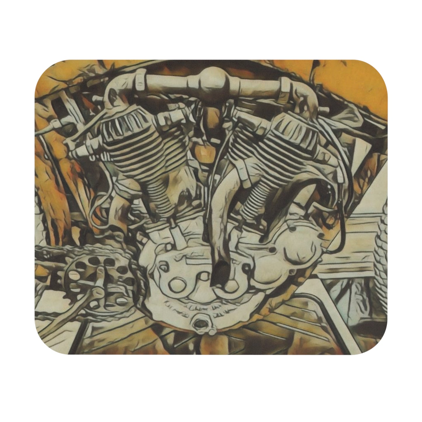 Mouse Pad Vintage Engine Design