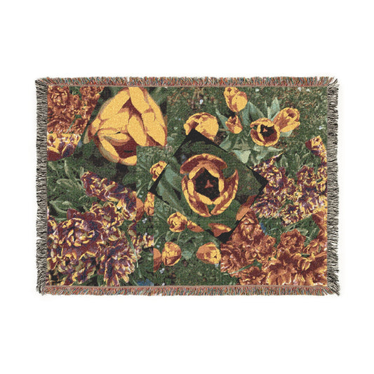 Flowers on a Woven Blanket
