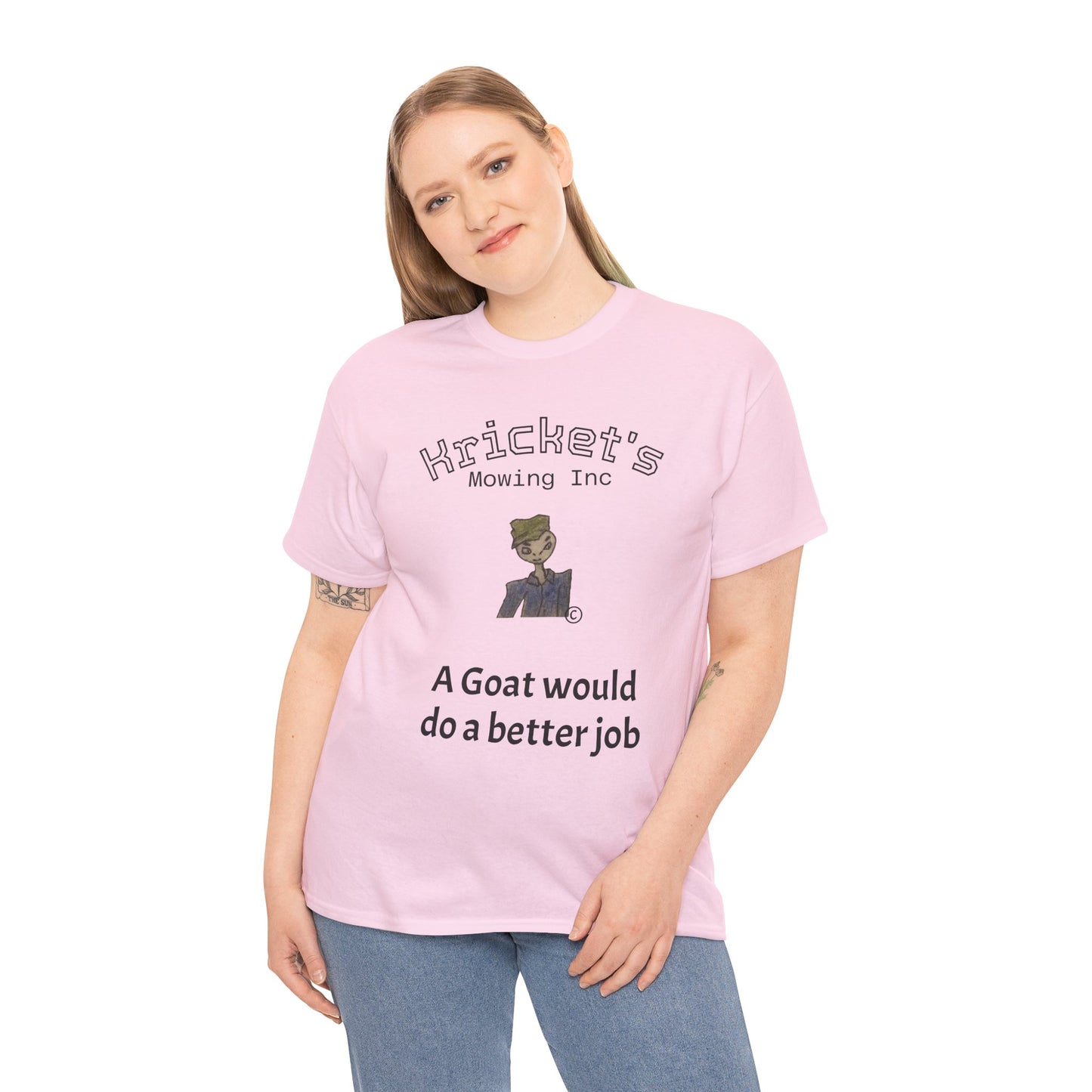 Unisex Heavy Cotton Tee Kricket's Mowing Inc