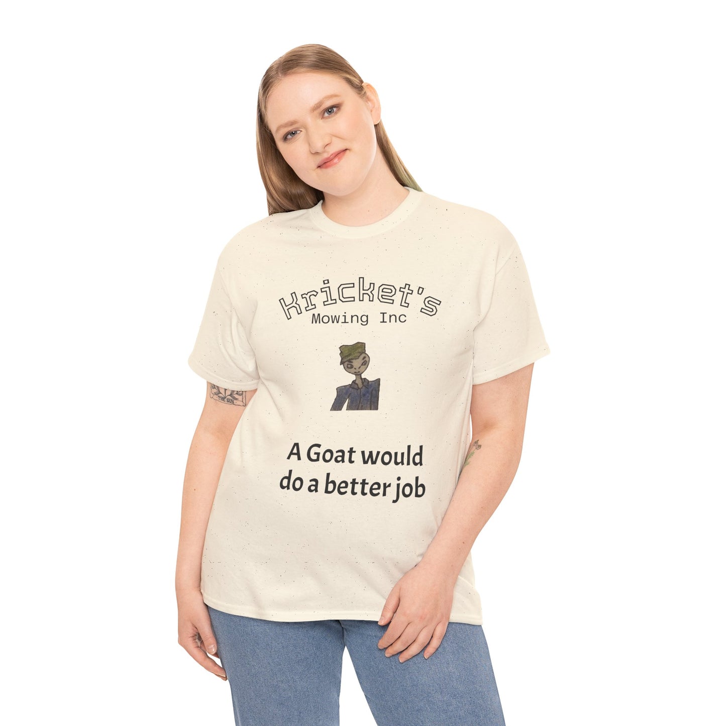 Unisex Heavy Cotton Tee Kricket's Mowing Inc