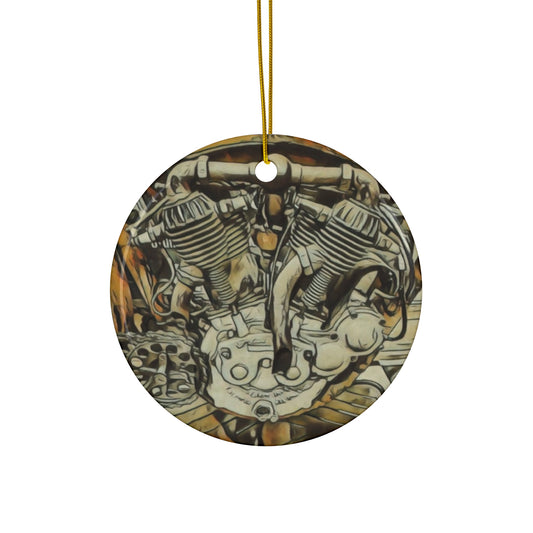 Christmas Ceramic Ornament for gearheads