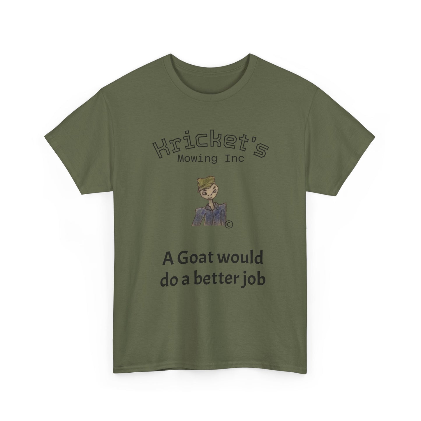 Unisex Heavy Cotton Tee Kricket's Mowing Inc