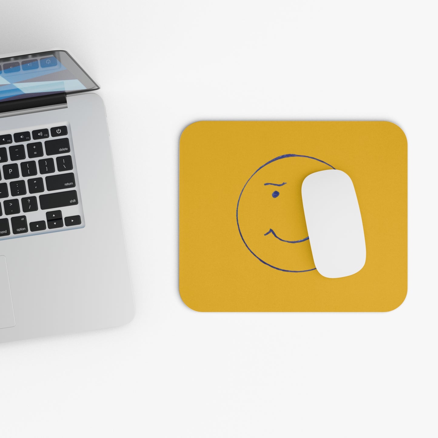 Mouse Pad with smiley face