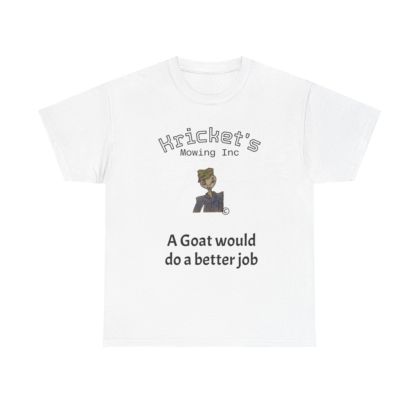 Unisex Heavy Cotton Tee Kricket's Mowing Inc