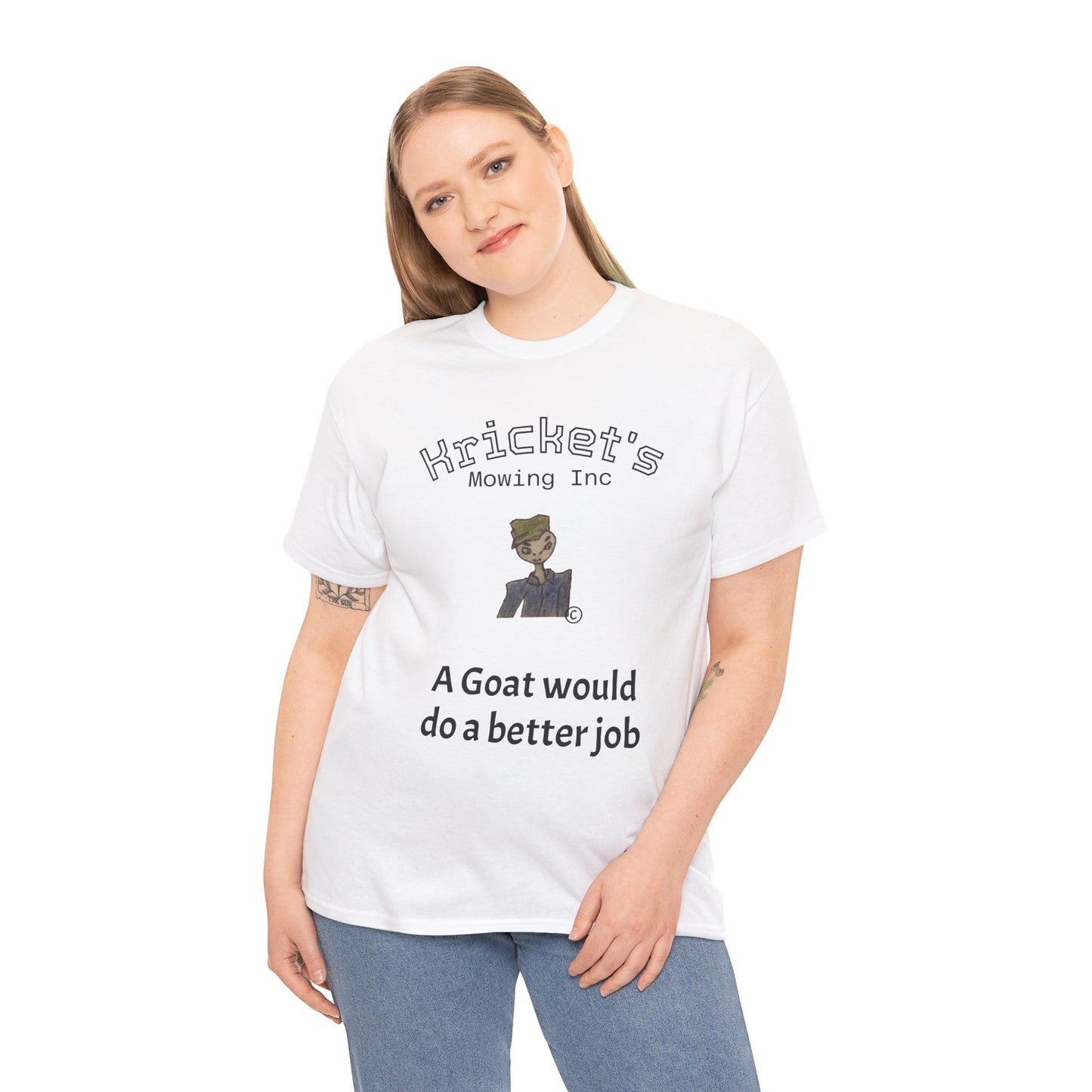 Unisex Heavy Cotton Tee Kricket's Mowing Inc