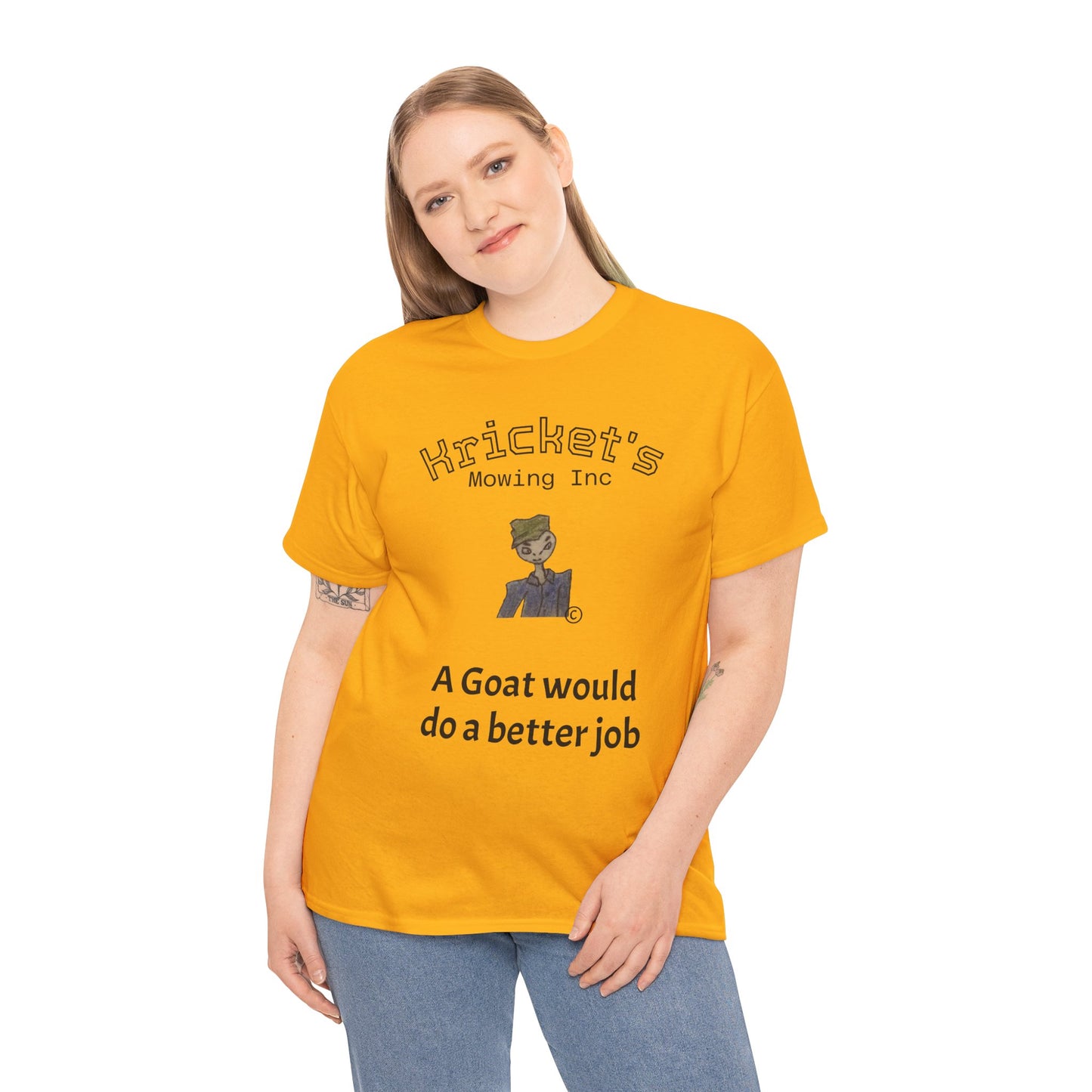 Unisex Heavy Cotton Tee Kricket's Mowing Inc