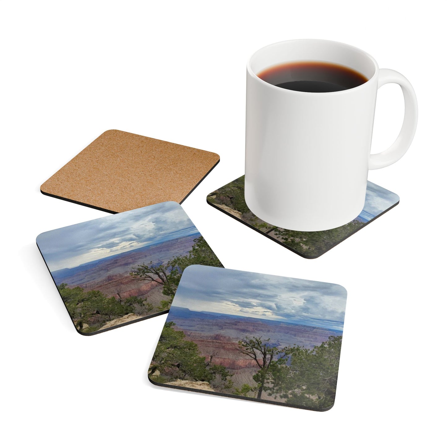 Corkwood Coaster Set Grand Canyon