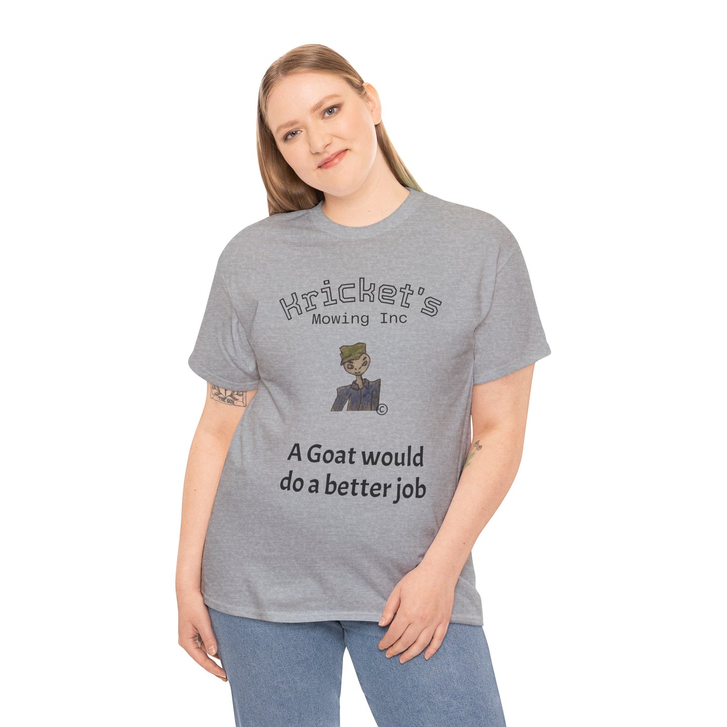 Unisex Heavy Cotton Tee Kricket's Mowing Inc
